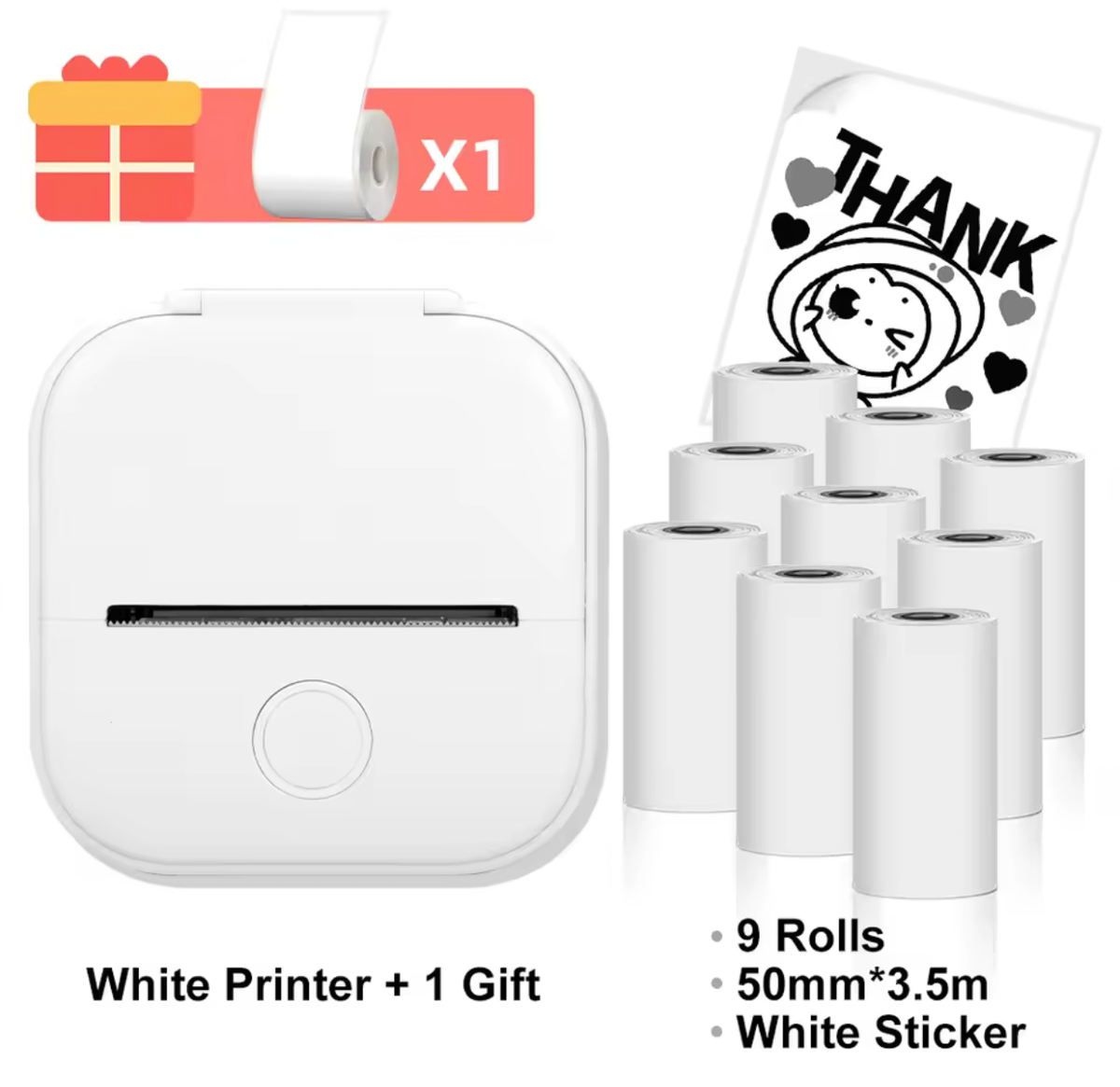 Mini Portable Thermal Printer – Wireless Inkless Pocket Printer