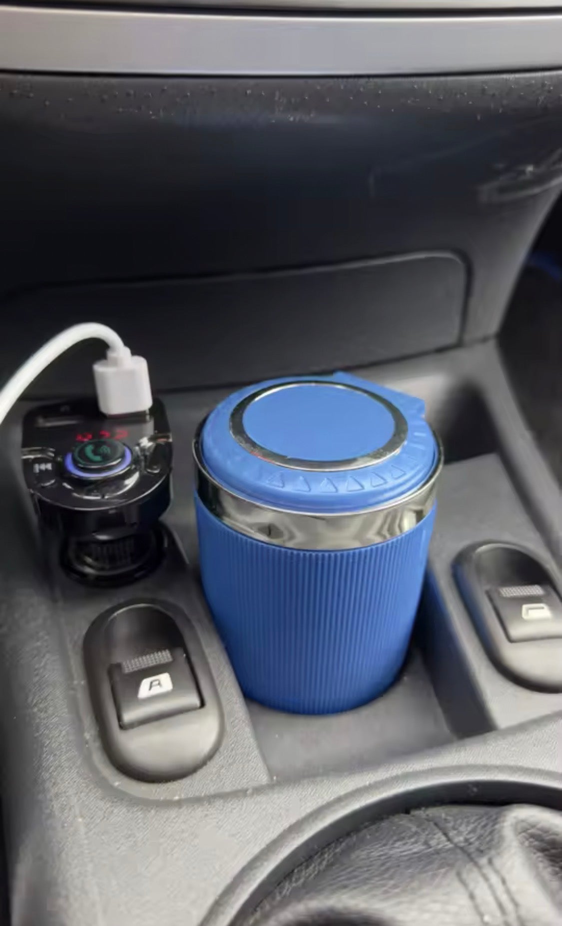 Universal Alloy Car Ashtray | Built-In LED & Smokeless Seal