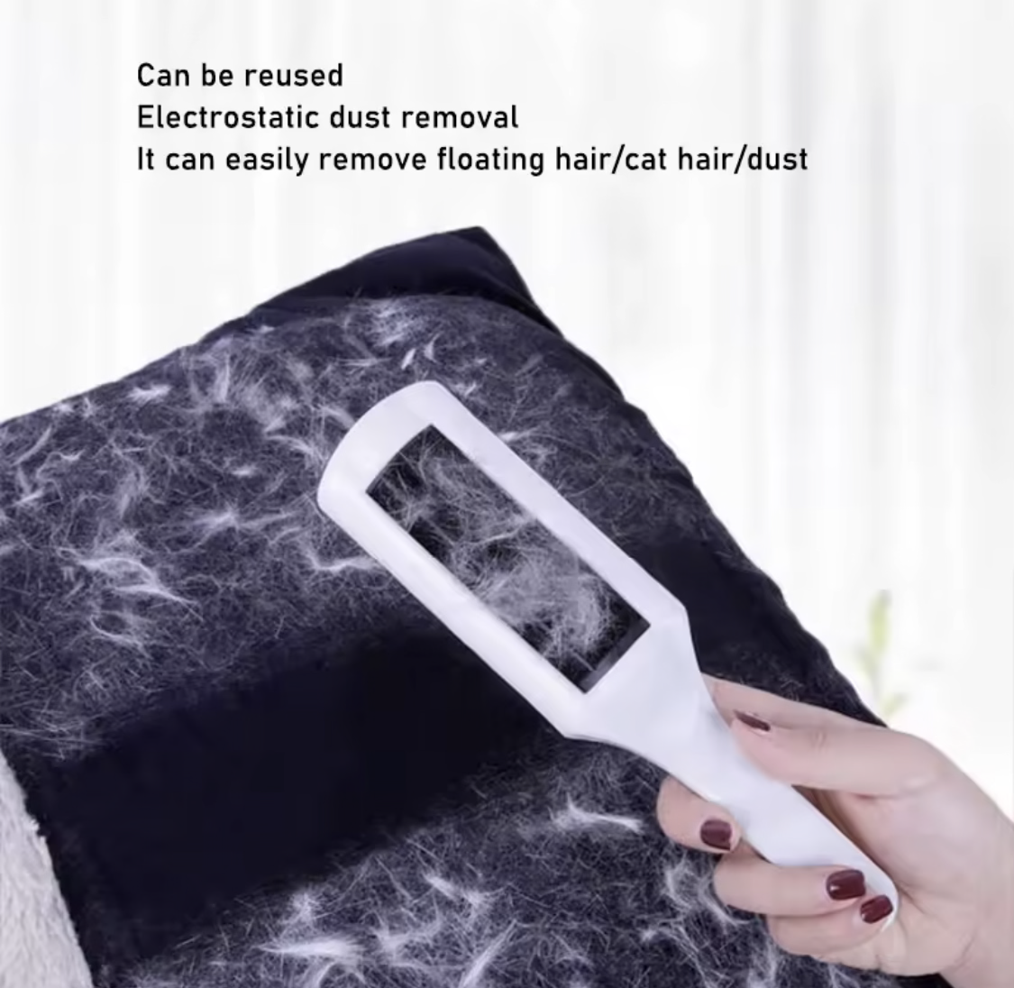 Electrostatic Lint & Pet Hair Remover | Self-Cleaning Fabric Brush