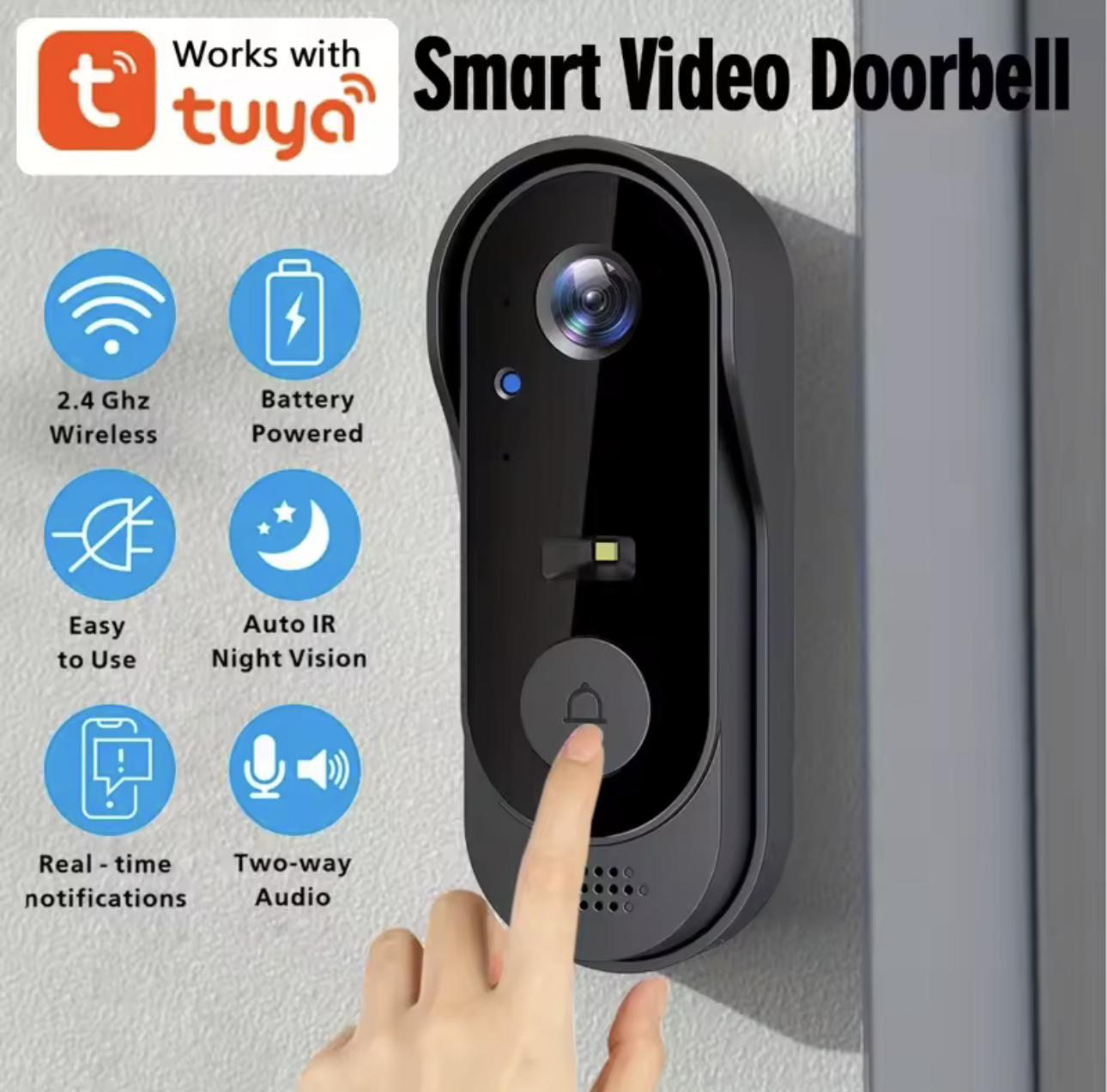Smart WiFi Video Doorbell Camera – 1080P HD Outdoor Security