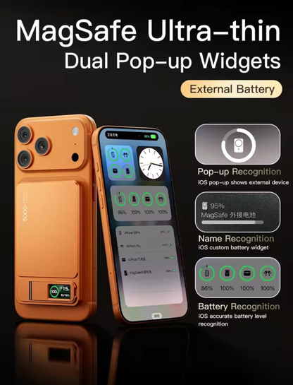 10000mAh/5000mAh Ultra-Slim Magnetic Power Bank – 3-in-1 Wireless & 20W PD Fast Charger