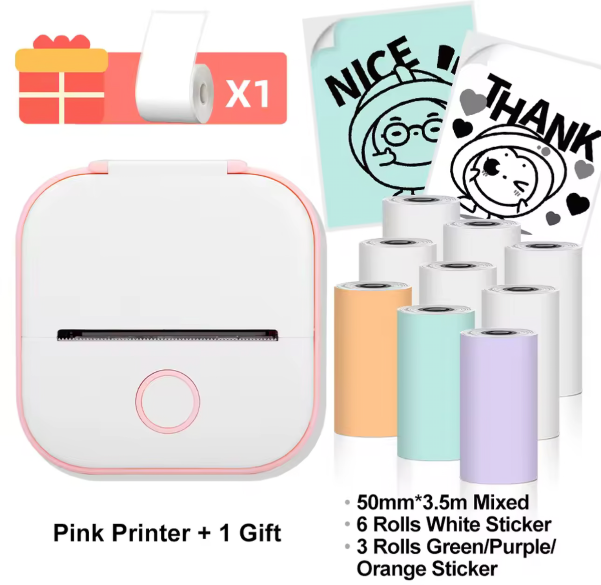 Mini Portable Thermal Printer – Wireless Inkless Pocket Printer