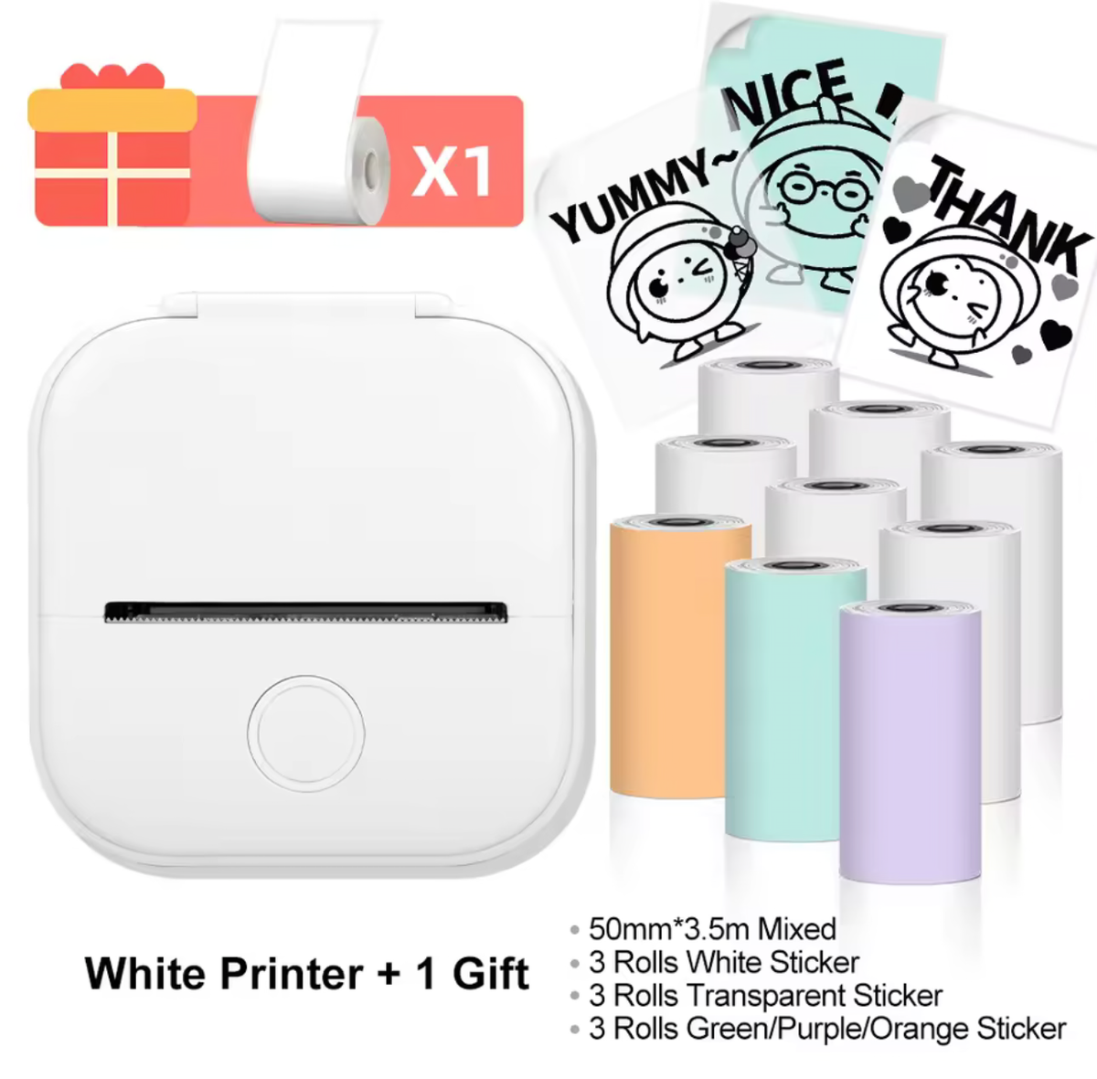 Mini Portable Thermal Printer – Wireless Inkless Pocket Printer