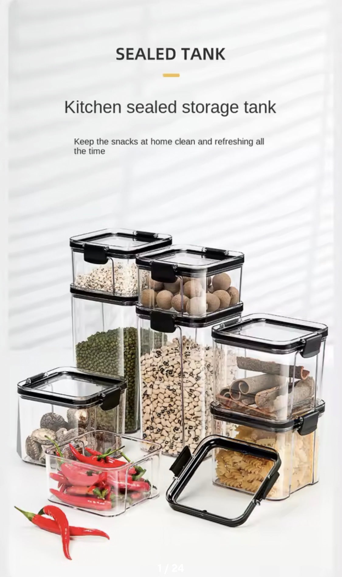 Sealed Reusable Storage Organizers | Airtight Stacking Bins