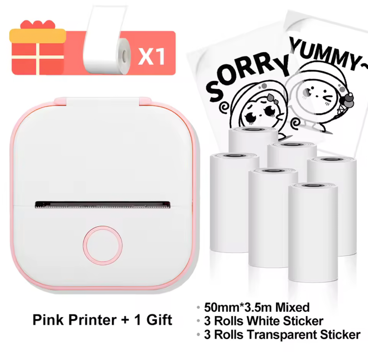Mini Portable Thermal Printer – Wireless Inkless Pocket Printer