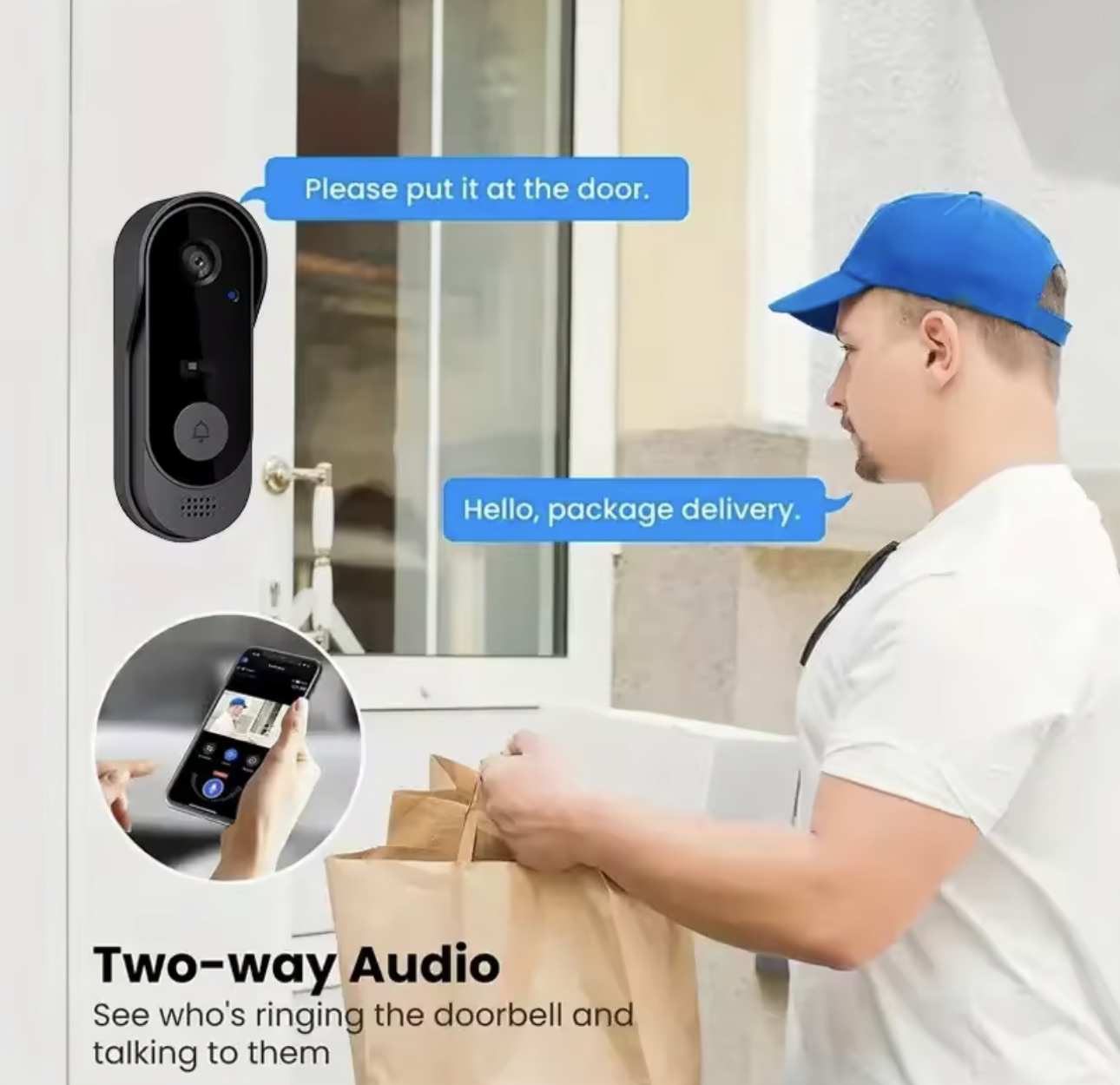 Smart WiFi Video Doorbell Camera – 1080P HD Outdoor Security
