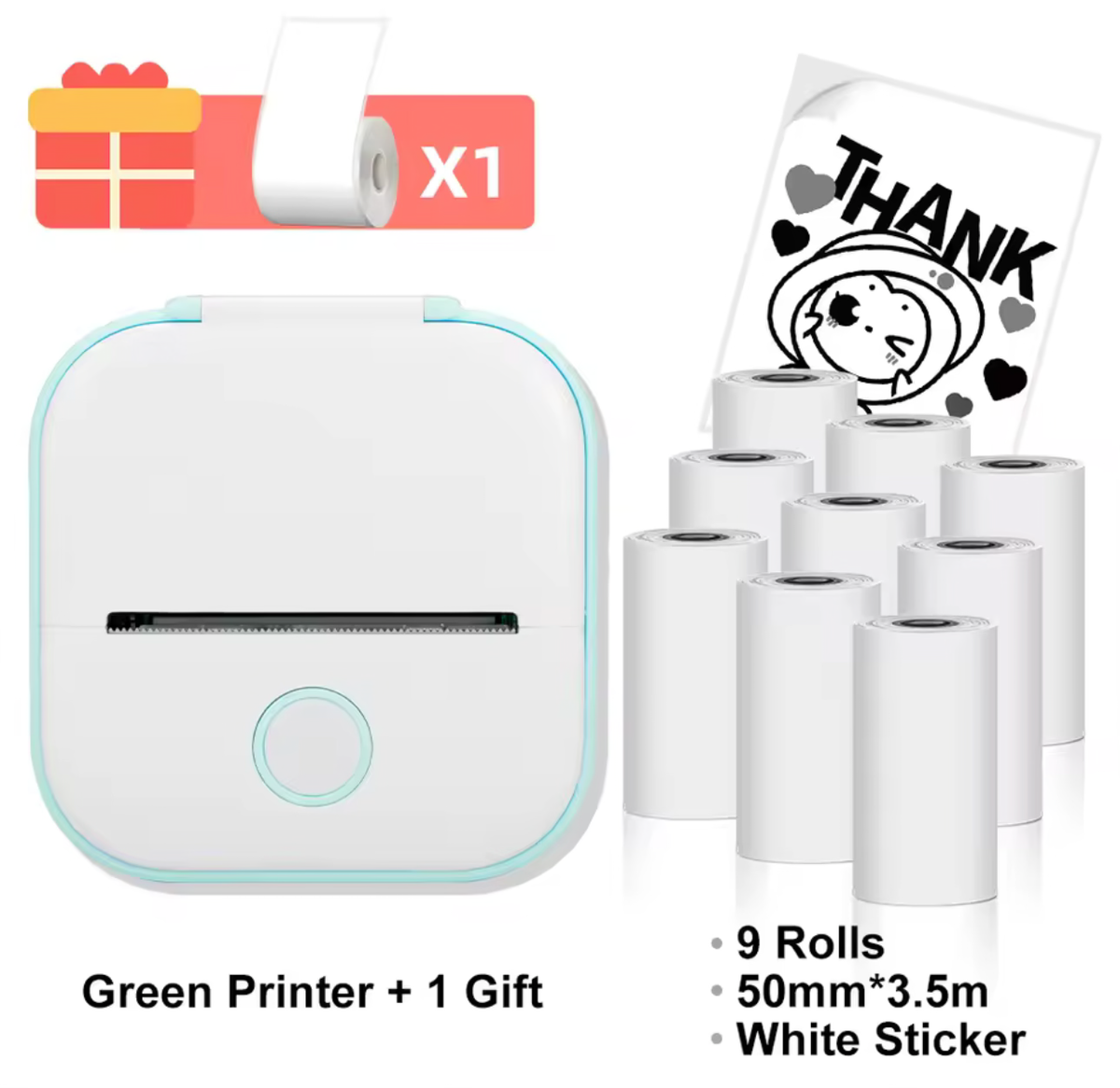 Mini Portable Thermal Printer – Wireless Inkless Pocket Printer