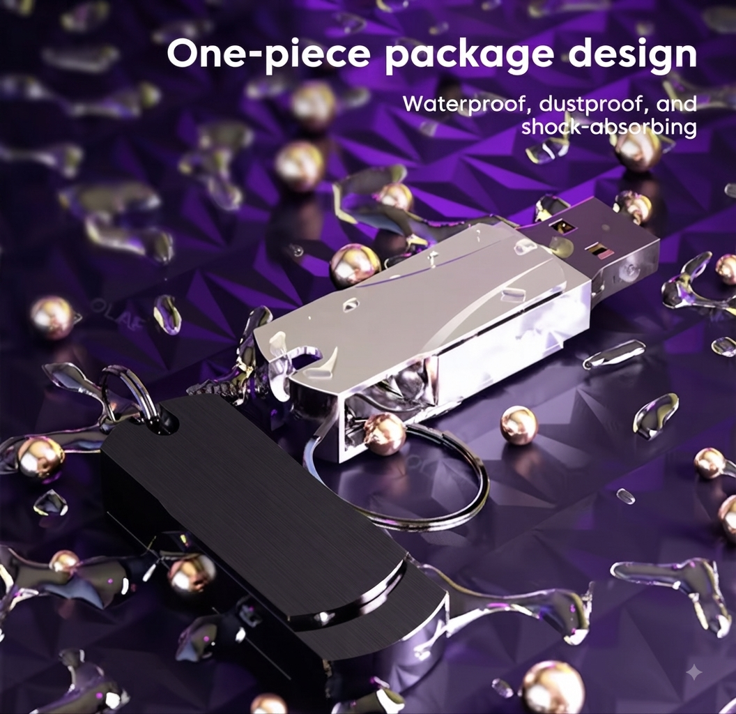 Mini Portable USB 3.0 High-Speed Flash Drive – Compact Metallic Pen Drive