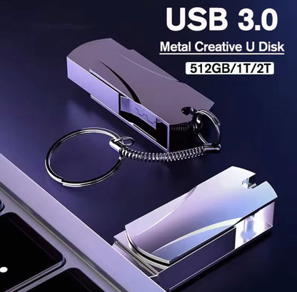 Mini Portable USB 3.0 High-Speed Flash Drive – Compact Metallic Pen Drive