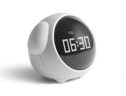 Cute Expression Digital Alarm Clock – Smart Voice Control & LED Night Light