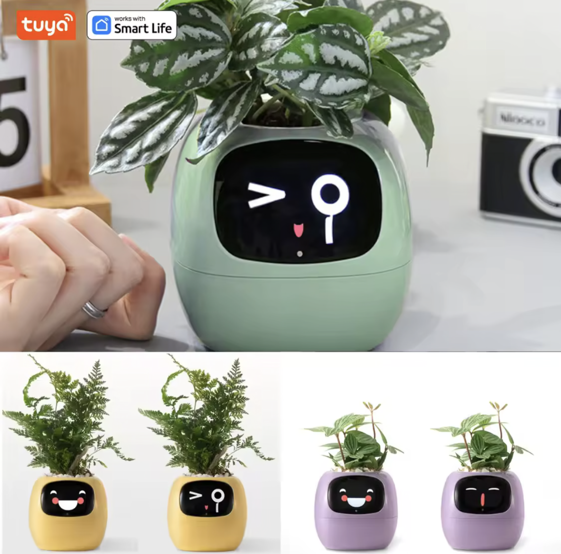 Gen 1 Ivy Smart Planter – Interactive AI Plant Pot with 49+ Rich Expressions & 7 Smart Sensors