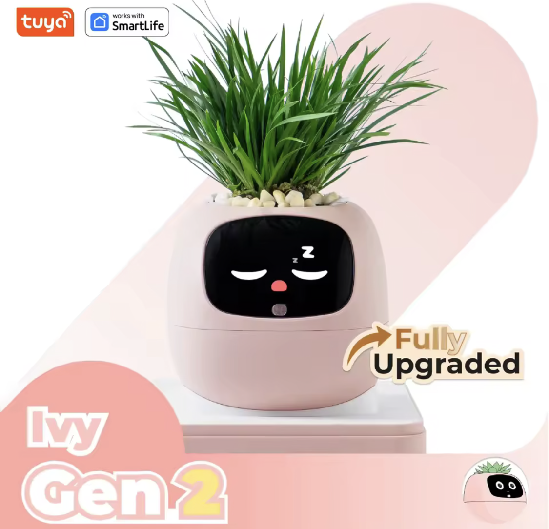Gen 2 Ivy Smart Plant Robot – Interactive AI Plant Pet with 100+ Emojis & Premium Gift Box