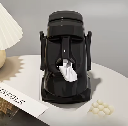 Creative Stone Figure Tissue Box – Funny Moai Statue Paper Towel Holder