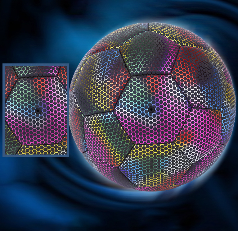 Reflective Glowing Football – Holographic Light-Up Night Training Soccer Ball